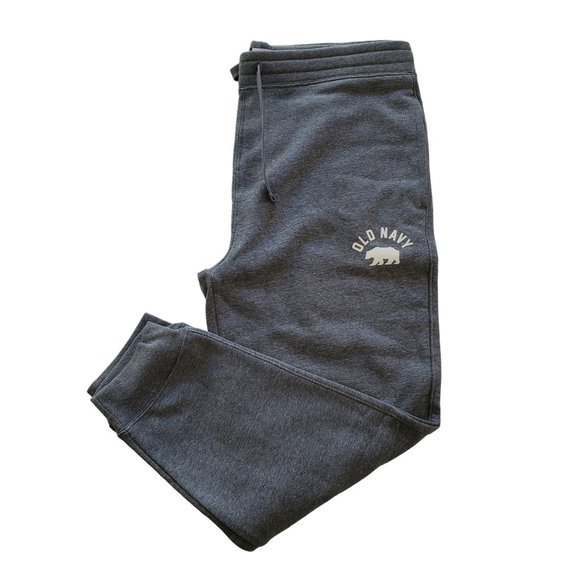NEW Old Navy‎ Men's Cuffed Gray Sweats with Logo. Size XL, NWT - Picture 1 of 4